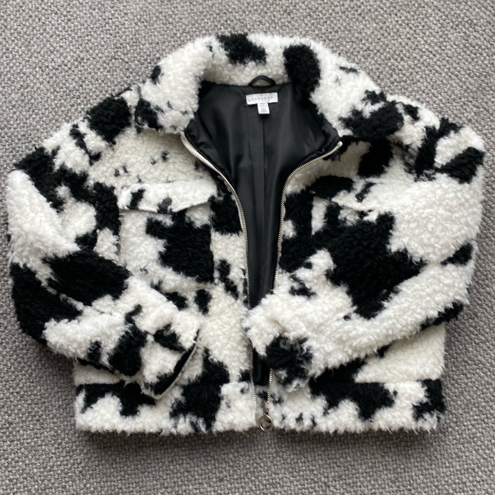 TOP SHOP “pony fur”western cut jacket size 8-10